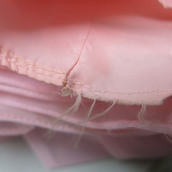 VINTAGE 1970's Formal Ball Gown Size 7 Halter Sequins Tulle Pink Barbie Glam - Picture 6 of 12